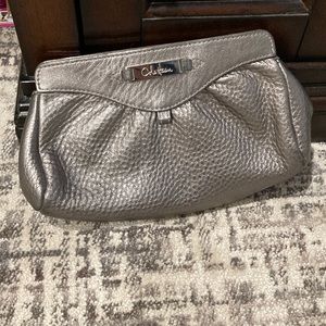 Cole Haan gunmetal Clutch